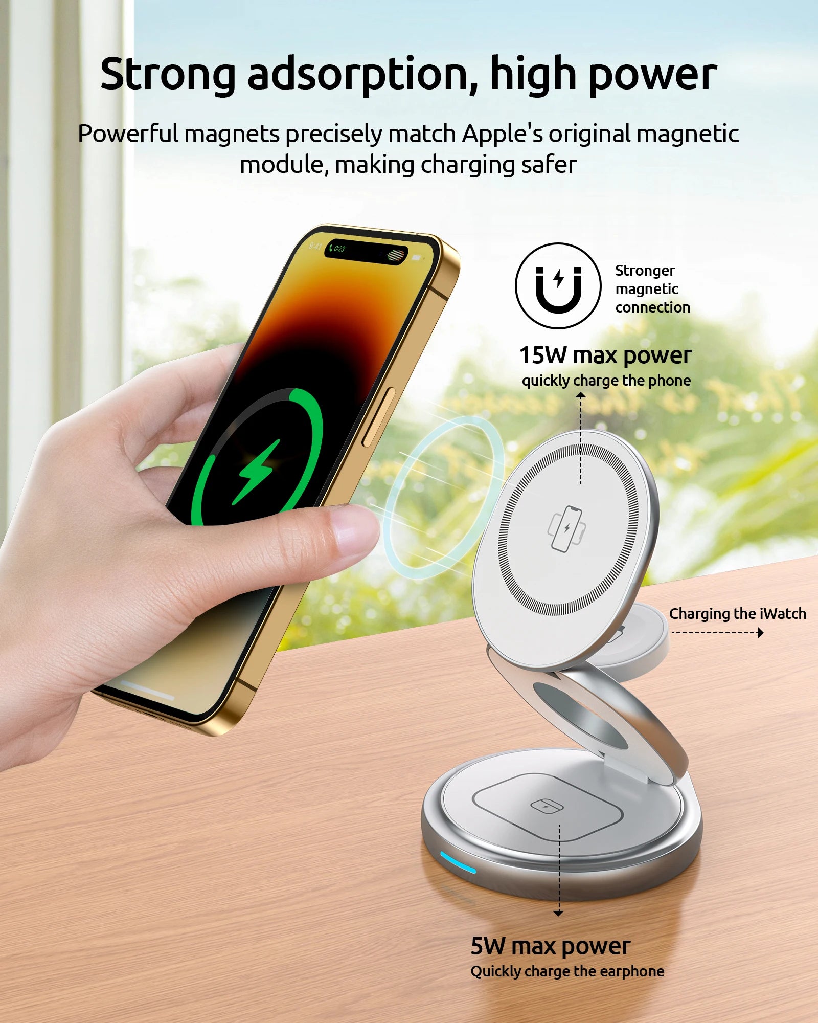 MagSnap Pro 3-in-1 Wireless Charger