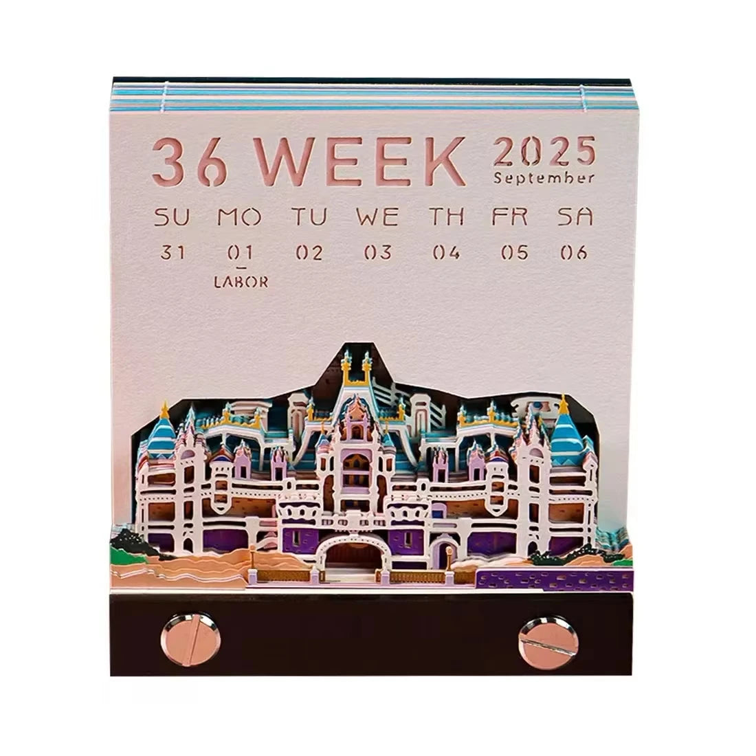 Magic Castle 3D Pop-Up Memo Pad & Desk Calendar
