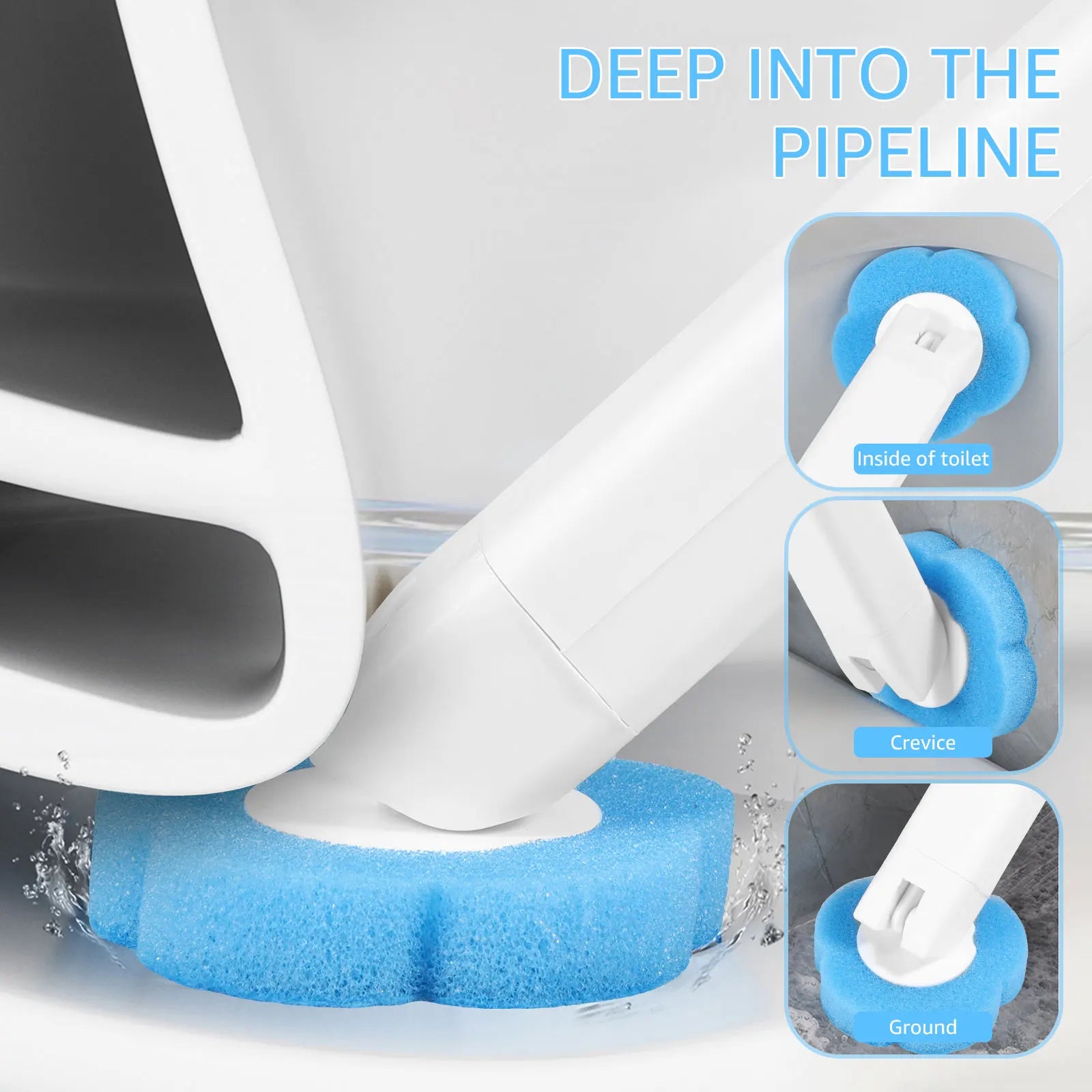 Disposable Toilet Brush Kit — Hygienic No-Touch Cleaning System