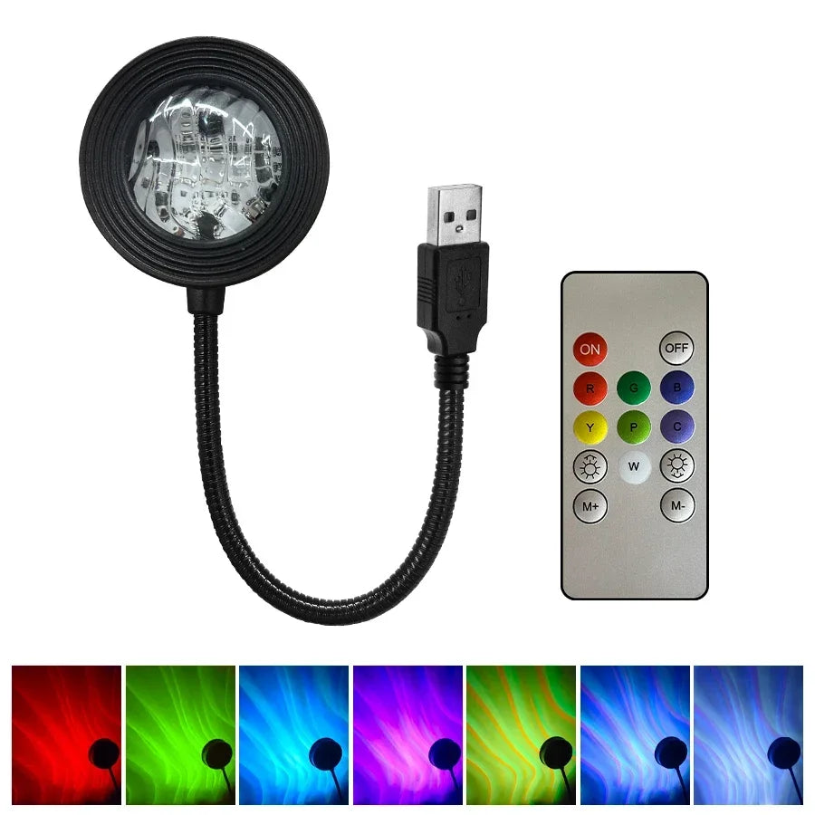 Aurora Wave — LED Water Ripple Ambient Projector