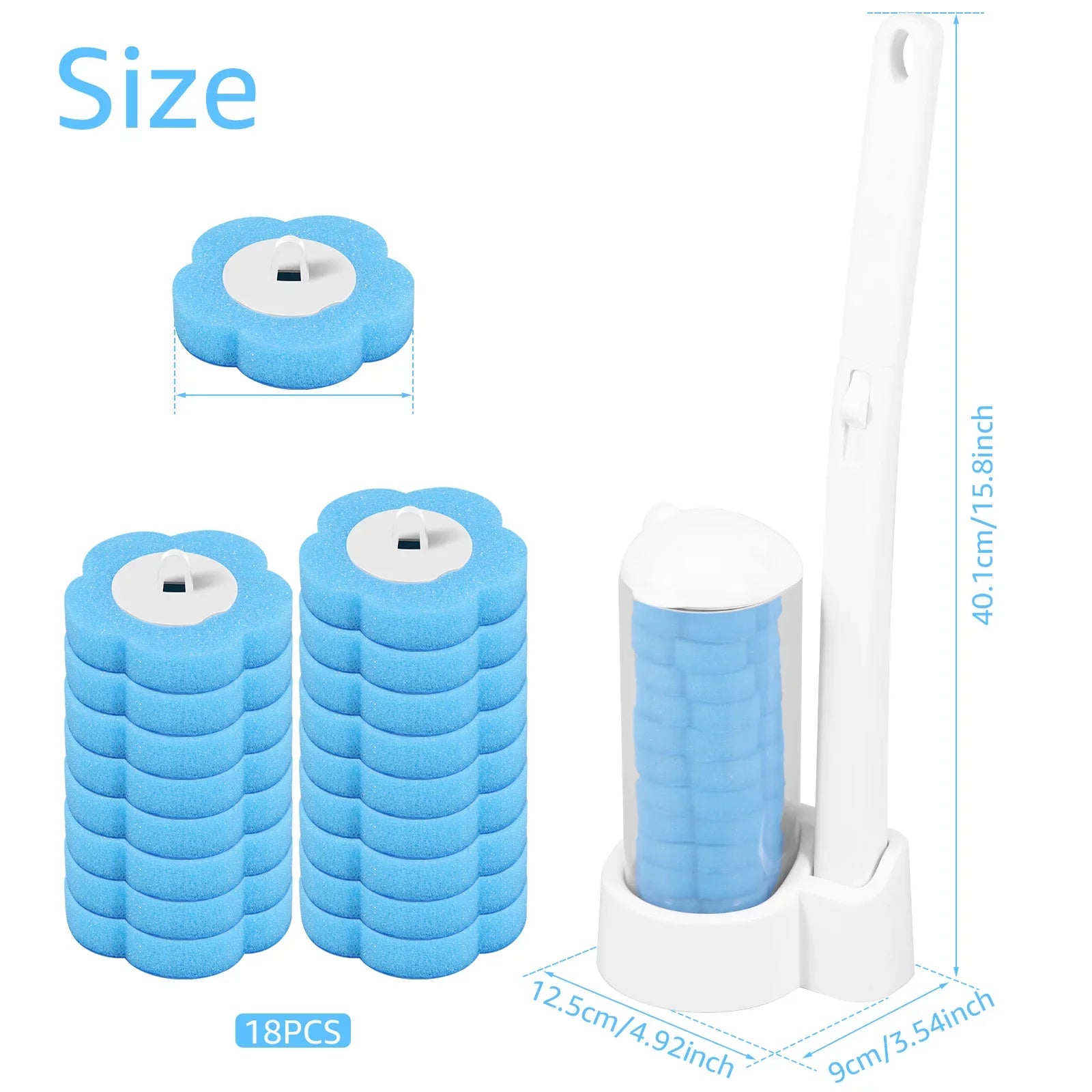 Disposable Toilet Brush Kit — Hygienic No-Touch Cleaning System