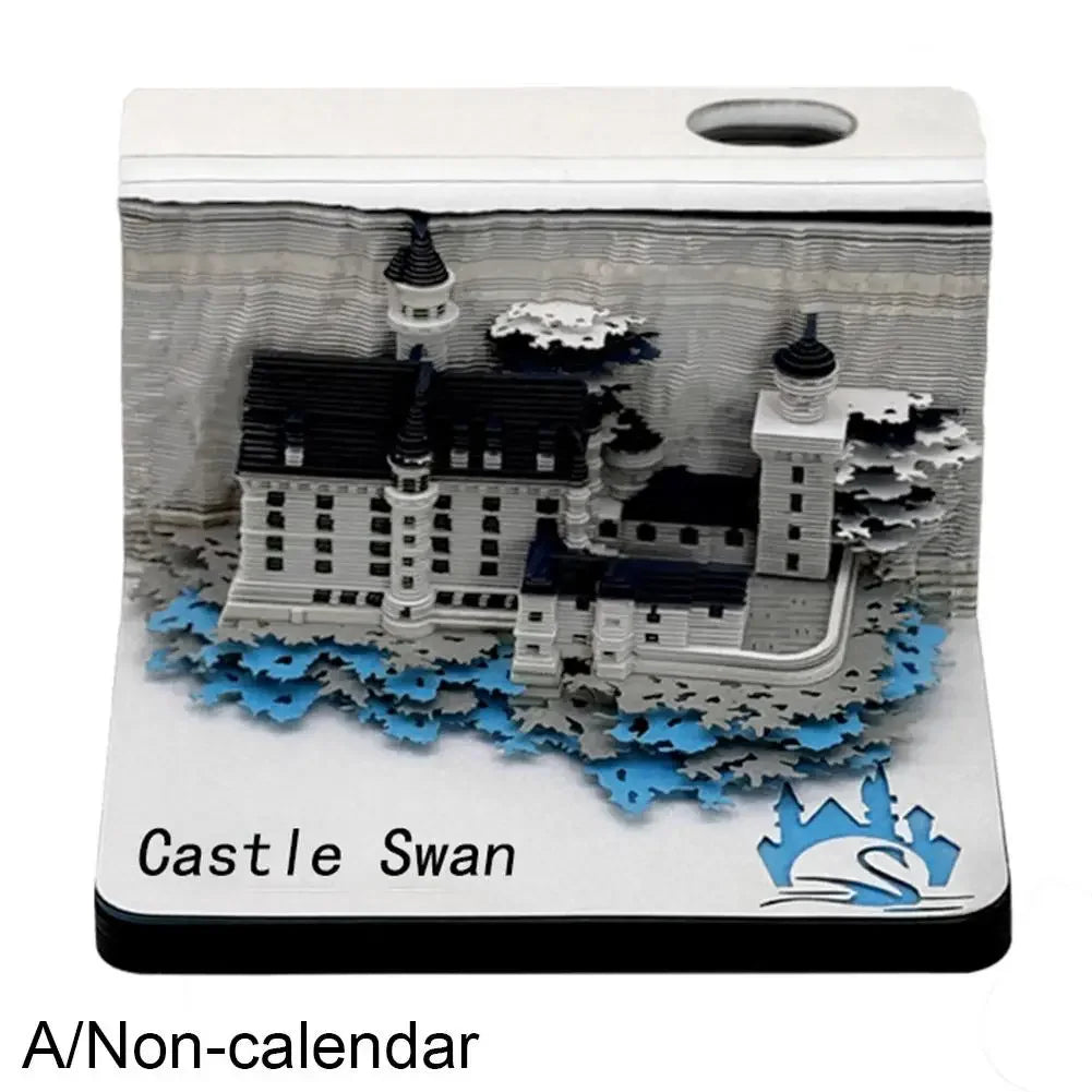 Fairytale Desk — 3D Castle Paper Sculpture Notepad