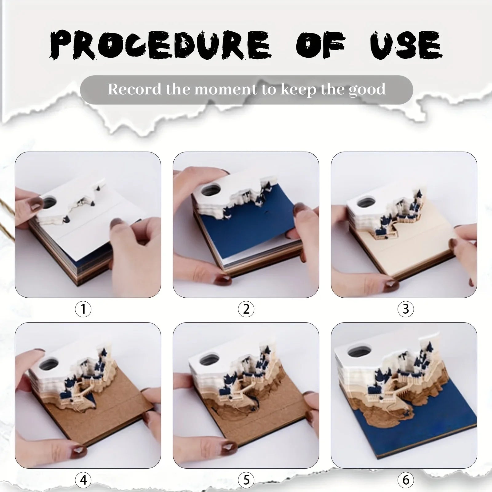 Magic Castle 3D Pop-Up Memo Pad & Desk Calendar
