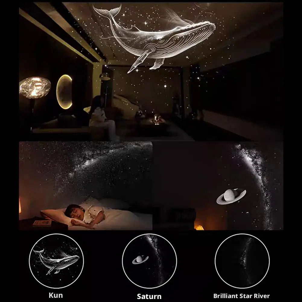 Galaxy Projector Night Light — 2-in-1 Starry Sky & Warm Glow Ambient Lamp