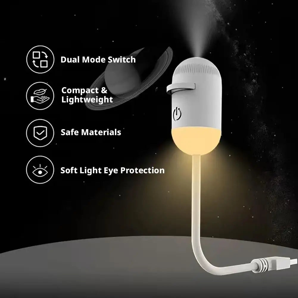 Galaxy Projector Night Light — 2-in-1 Starry Sky & Warm Glow Ambient Lamp