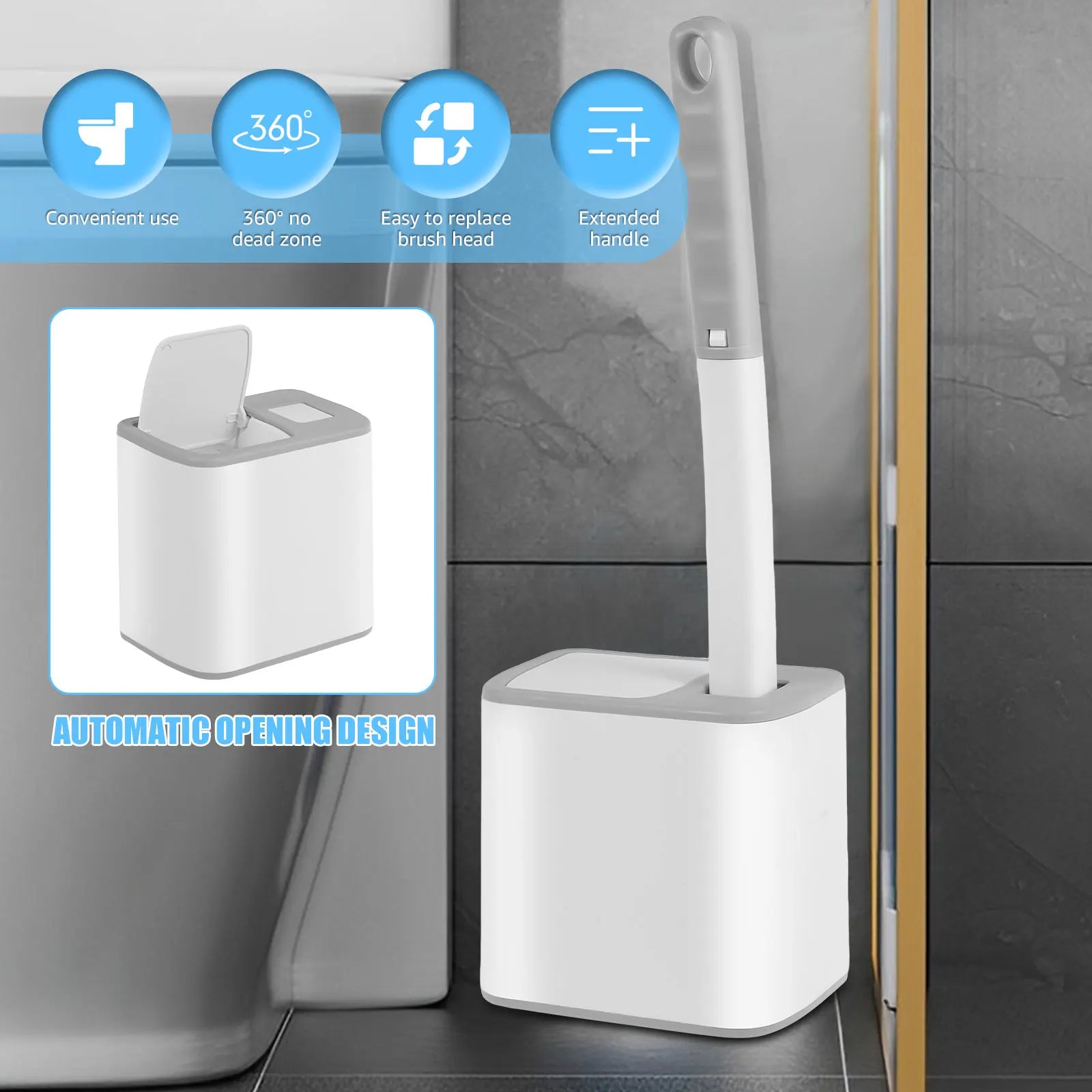 Disposable Toilet Brush Kit — Hygienic No-Touch Cleaning System