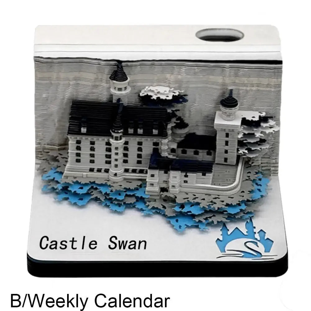 Fairytale Desk — 3D Castle Paper Sculpture Notepad