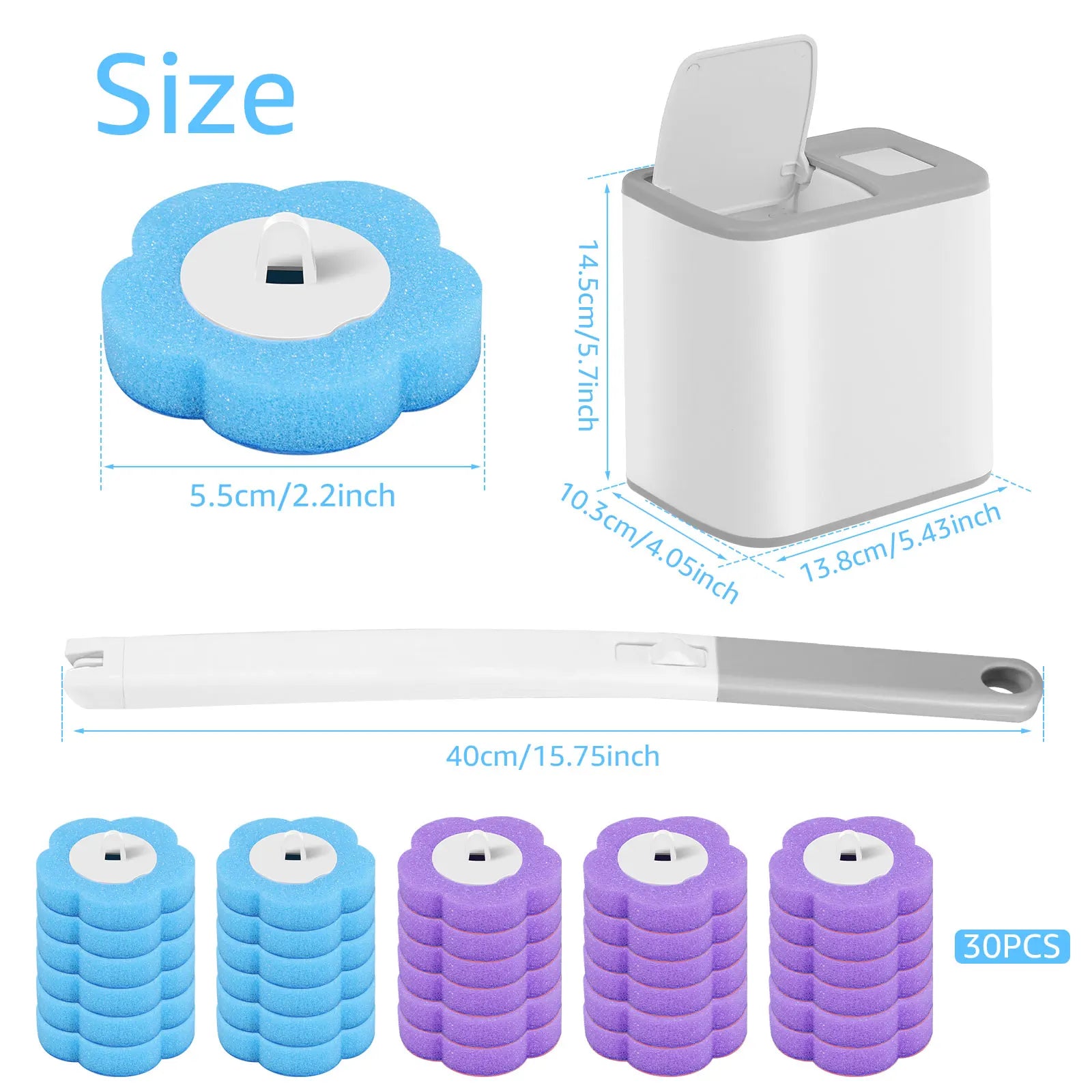 Disposable Toilet Brush Kit — Hygienic No-Touch Cleaning System
