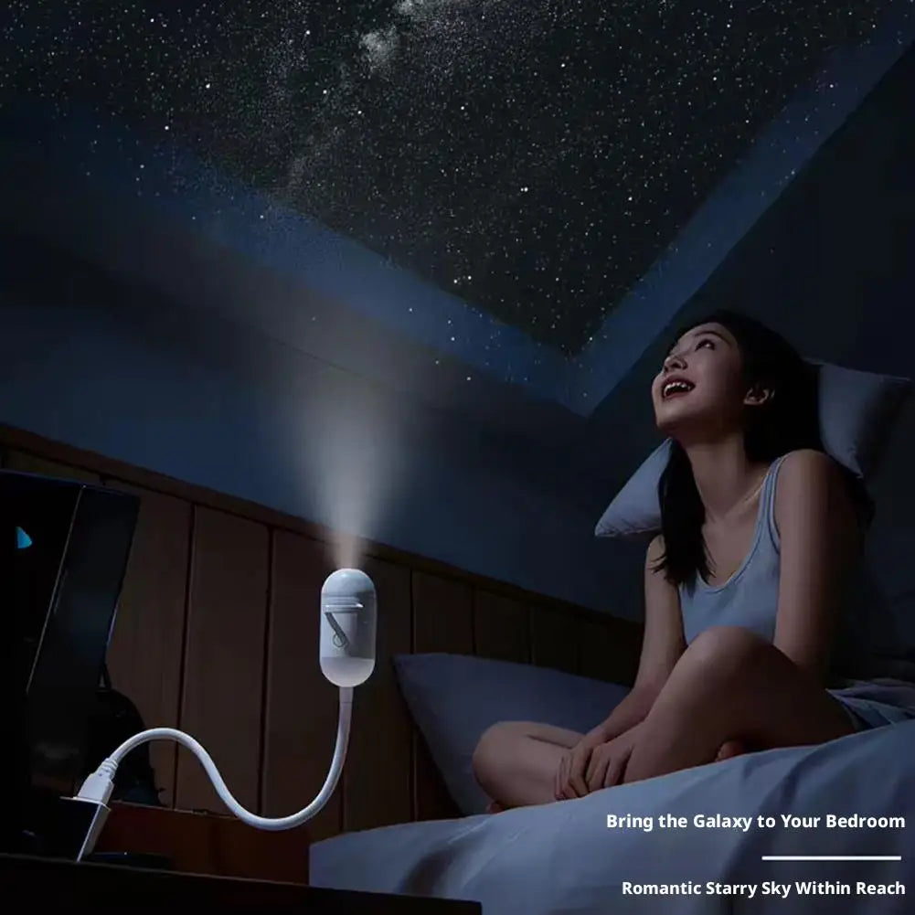 Galaxy Projector Night Light — 2-in-1 Starry Sky & Warm Glow Ambient Lamp