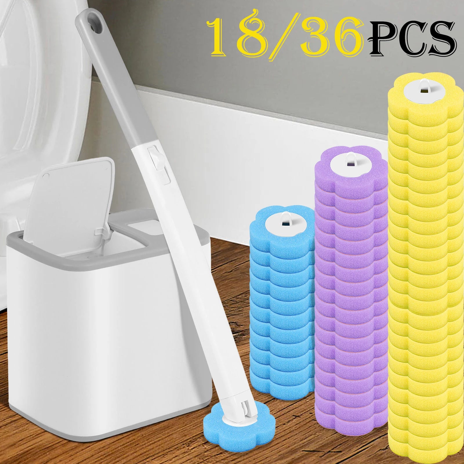Disposable Toilet Brush Kit — Hygienic No-Touch Cleaning System