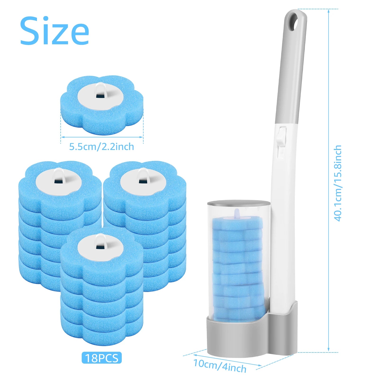 Disposable Toilet Brush Kit — Hygienic No-Touch Cleaning System