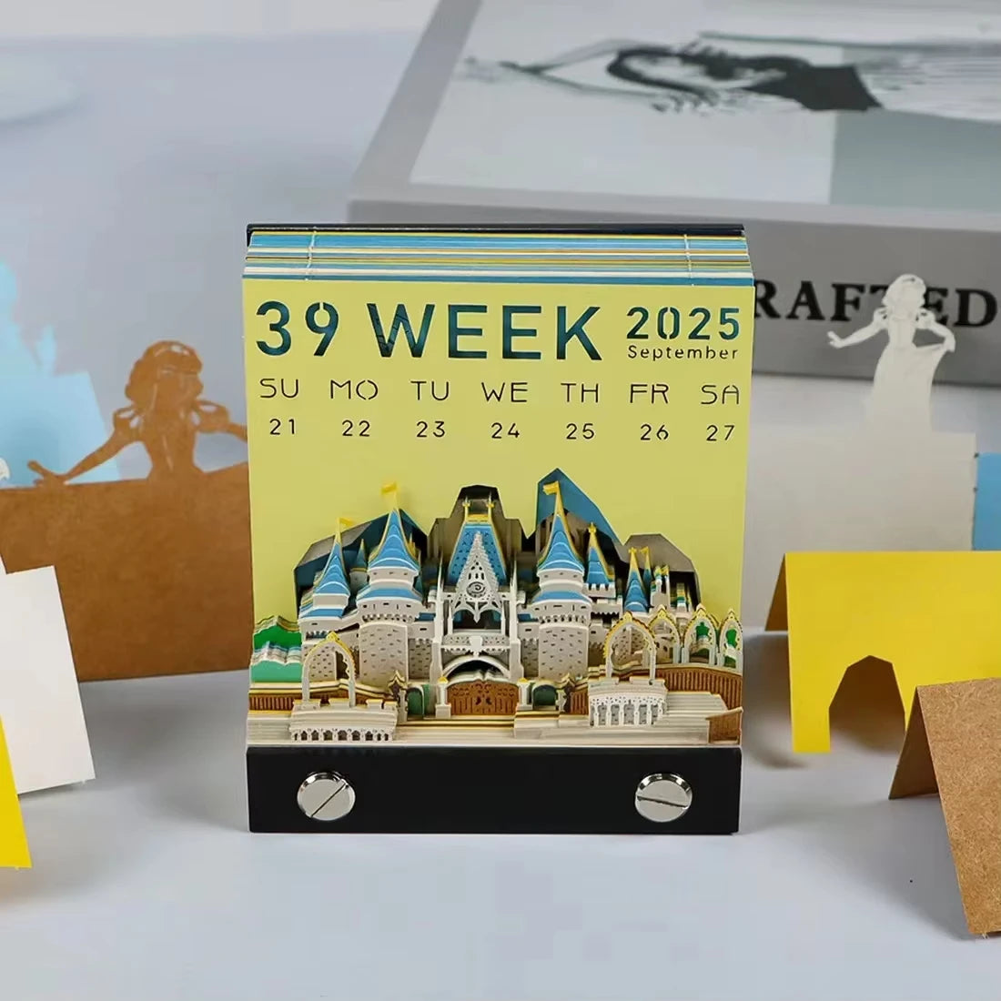 Magic Castle 3D Pop-Up Memo Pad & Desk Calendar