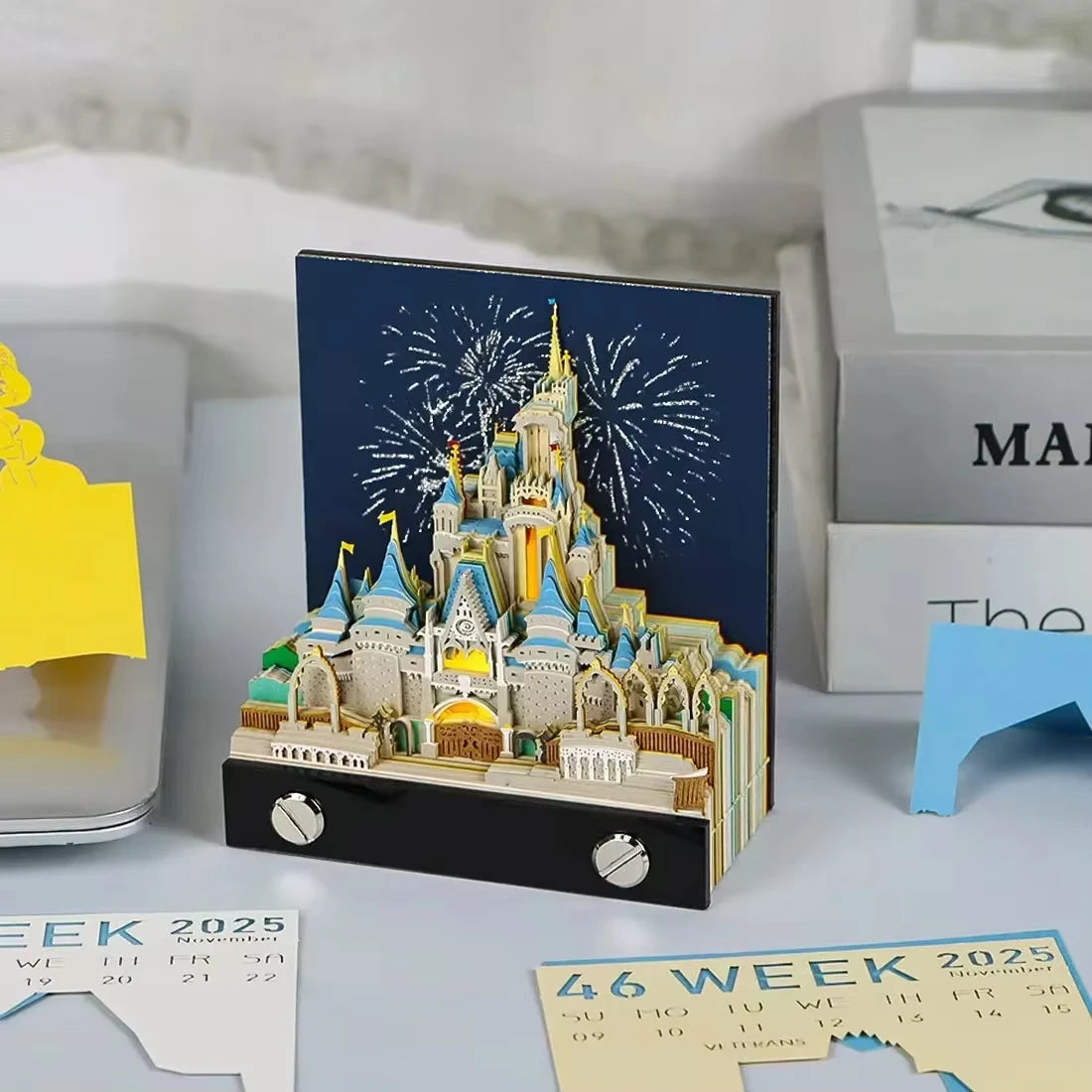 Magic Castle 3D Pop-Up Memo Pad & Desk Calendar