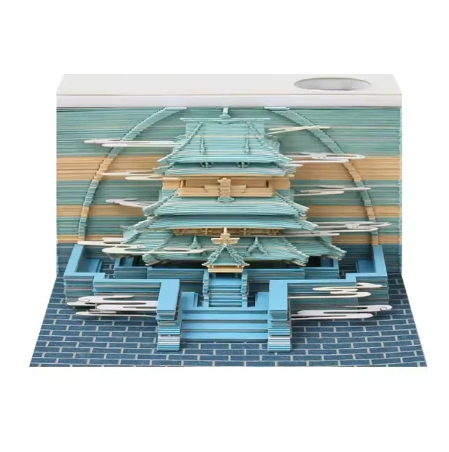 Magic Castle 3D Pop-Up Memo Pad & Desk Calendar