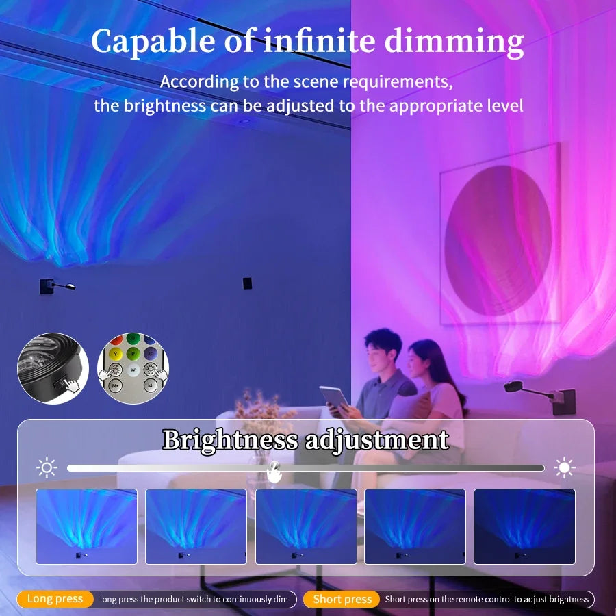 Aurora Wave — LED Water Ripple Ambient Projector