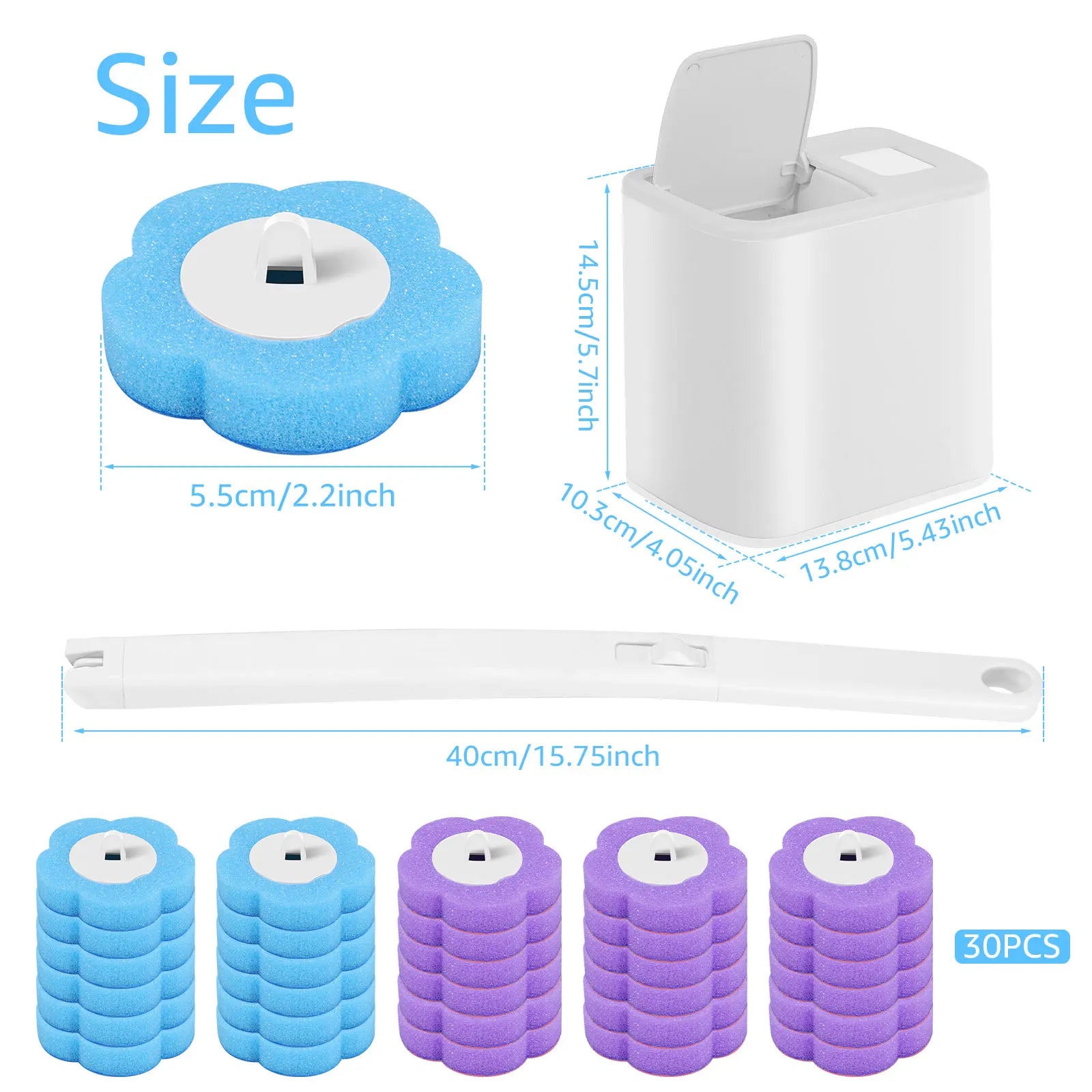 Disposable Toilet Brush Kit — Hygienic No-Touch Cleaning System
