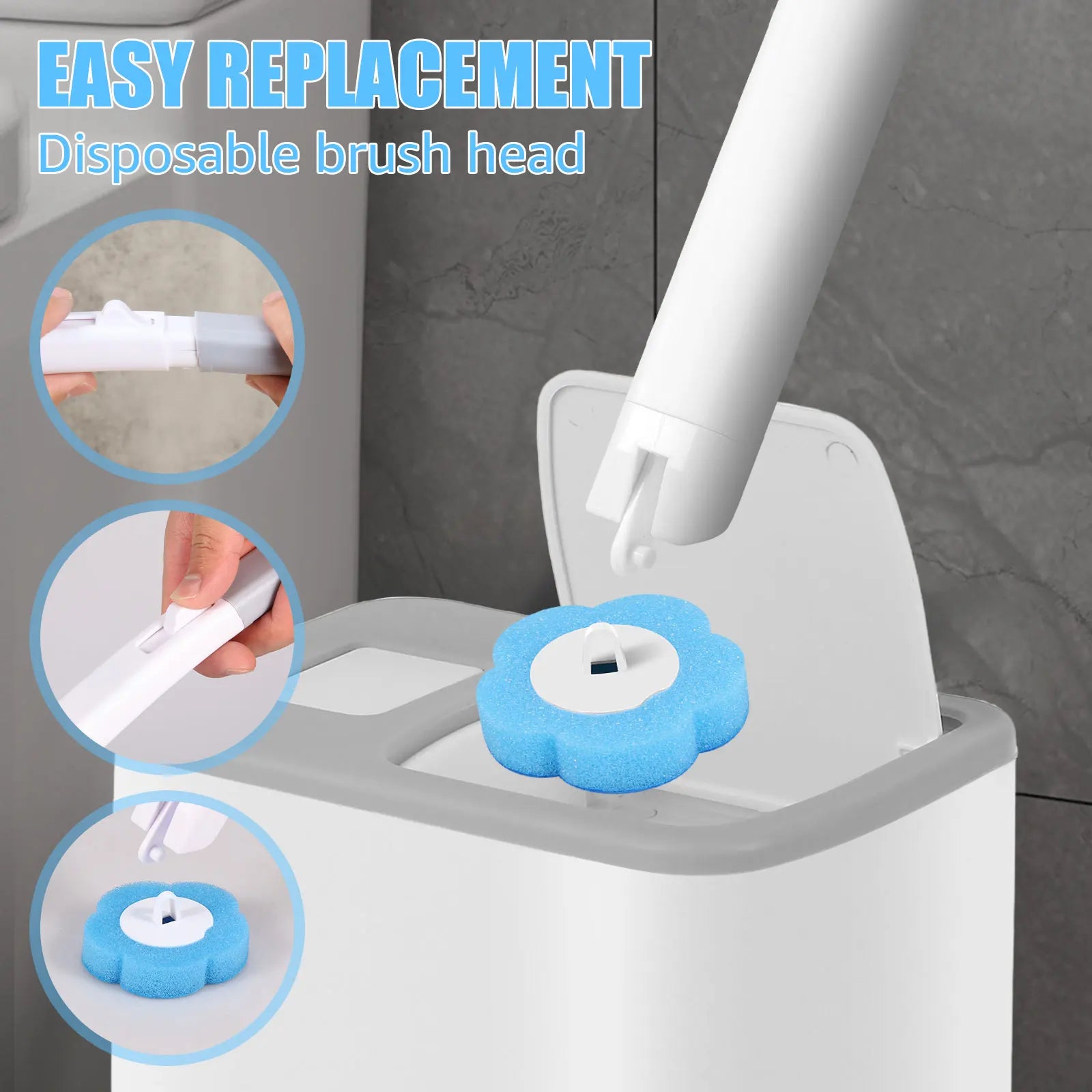 Disposable Toilet Brush Kit — Hygienic No-Touch Cleaning System