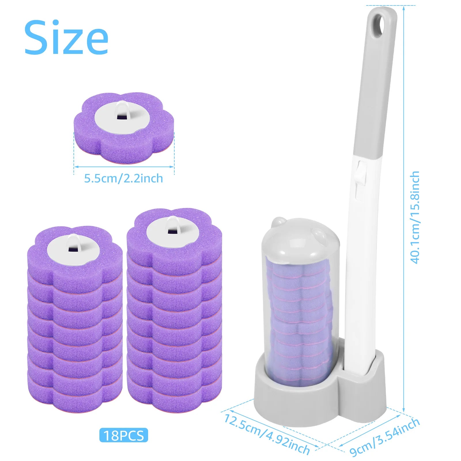 Disposable Toilet Brush Kit — Hygienic No-Touch Cleaning System